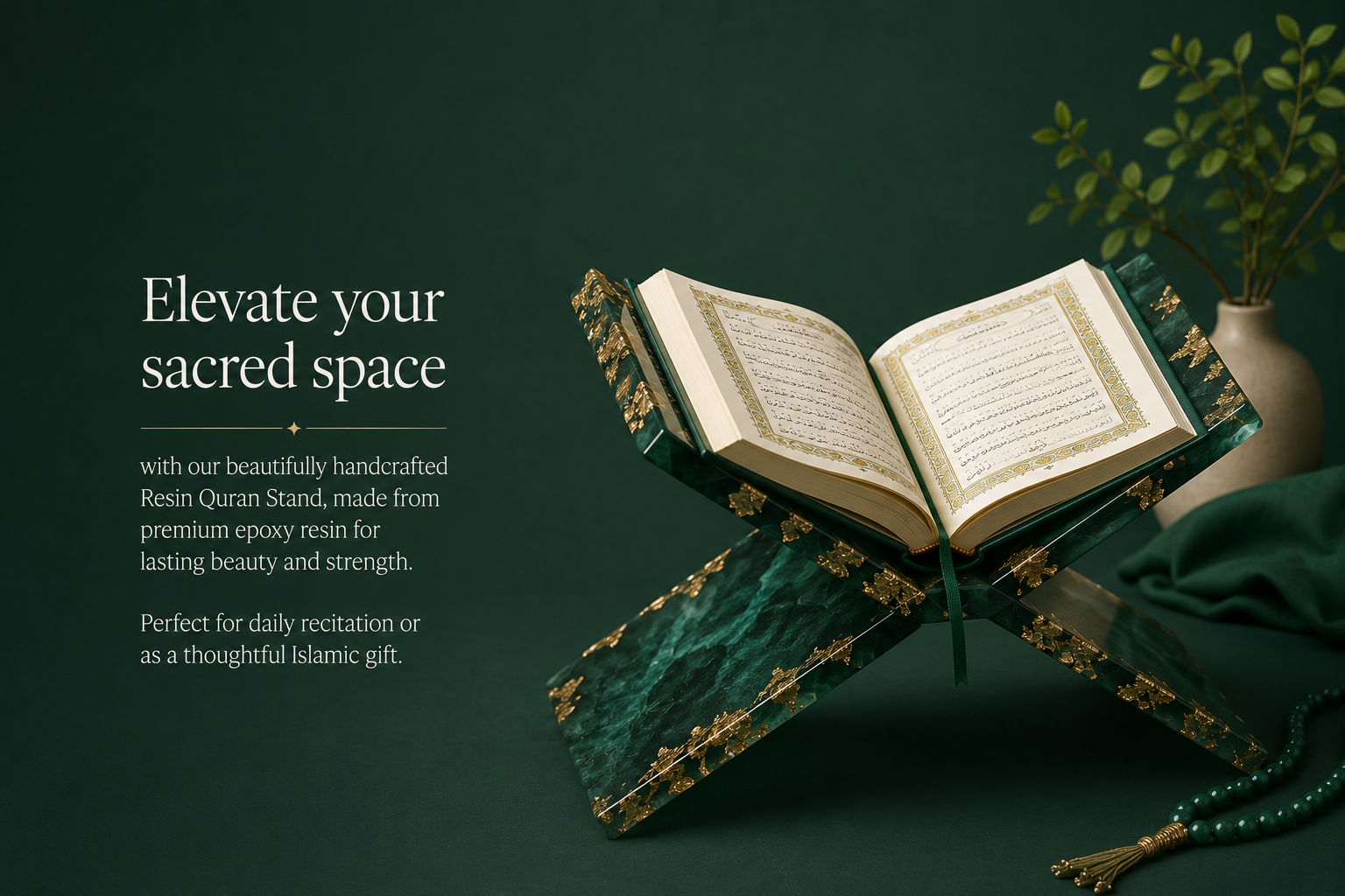 Handmade Resin Quran Stand