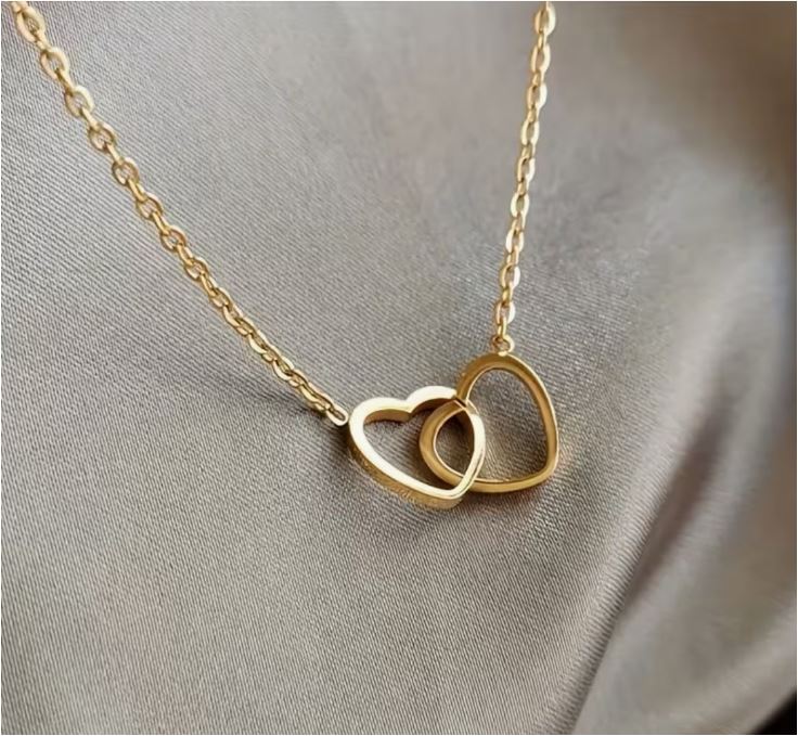 Custom Luxury Double Hearts Necklace